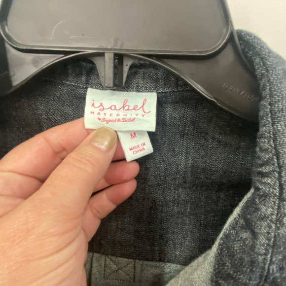 Isabel Blue Jean Maternity top Size Medium - Picture 5 of 7